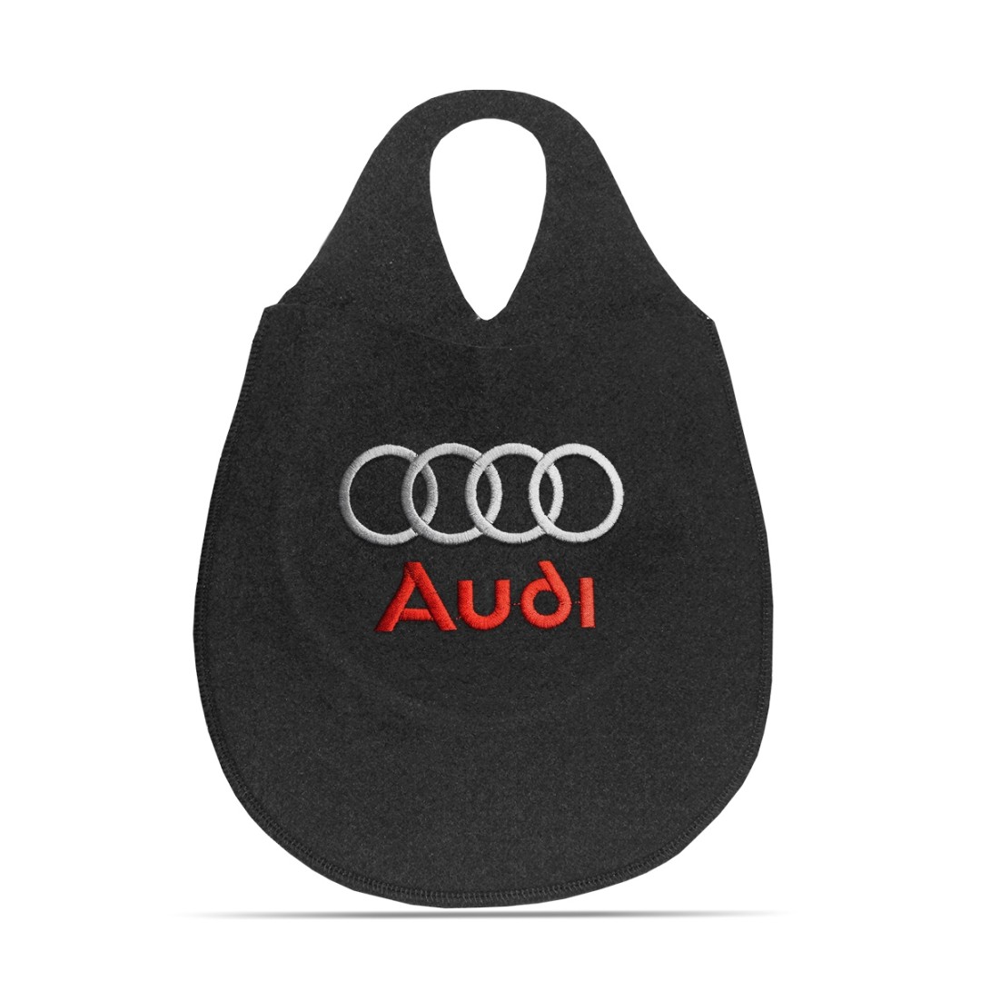 Lixeira Automotiva Cambio Logo Audi Carpete Bordado Lixeira Automotiva Cambio Logo Audi Carpete Bordado