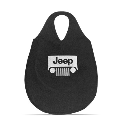 Lixeira Automotiva Cambio Logo Jeep Carpete Bordado Lixeira Automotiva Cambio Logo Jeep Carpete Bordado