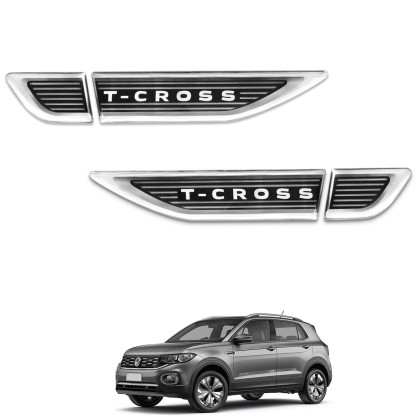 Par Emblema Lateral T-Cross 2019 a 2026 Adesivo Resinado Veikko Par Emblema Lateral T-Cross 2019 a 2026 Adesivo Resinado Veikko